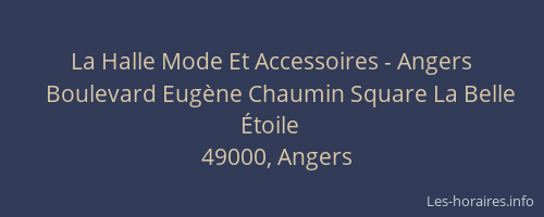 La Halle Mode Et Accessoires - Angers