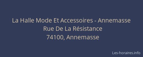 La Halle Mode Et Accessoires - Annemasse