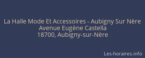 La Halle Mode Et Accessoires - Aubigny Sur Nère