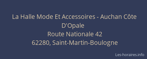 La Halle Mode Et Accessoires - Auchan Côte D'Opale