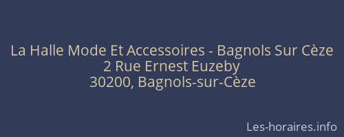 La Halle Mode Et Accessoires - Bagnols Sur Cèze
