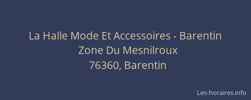 La Halle Mode Et Accessoires - Barentin