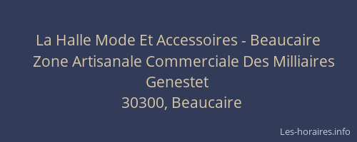 La Halle Mode Et Accessoires - Beaucaire