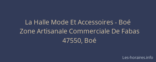 La Halle Mode Et Accessoires - Bo&eacute;