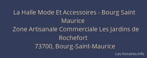 La Halle Mode Et Accessoires - Bourg Saint Maurice