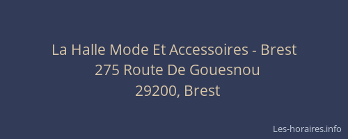 La Halle Mode Et Accessoires - Brest