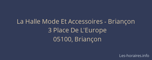 La Halle Mode Et Accessoires - Briançon