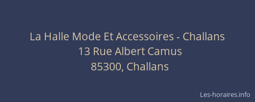 La Halle Mode Et Accessoires - Challans