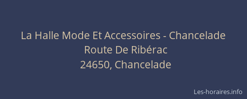 La Halle Mode Et Accessoires - Chancelade