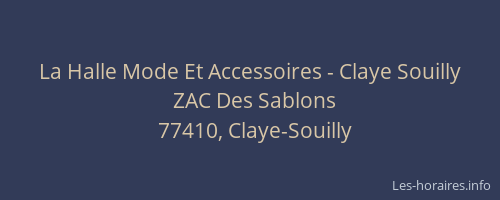 La Halle Mode Et Accessoires - Claye Souilly