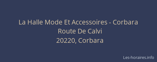 La Halle Mode Et Accessoires - Corbara