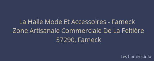 La Halle Mode Et Accessoires - Fameck