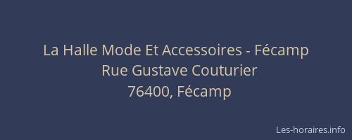 La Halle Mode Et Accessoires - Fécamp