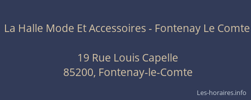 La Halle Mode Et Accessoires - Fontenay Le Comte