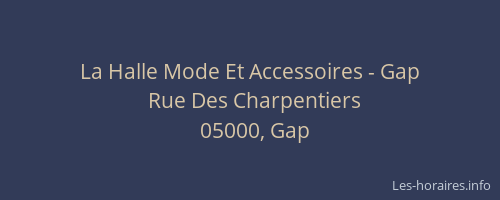 La Halle Mode Et Accessoires - Gap