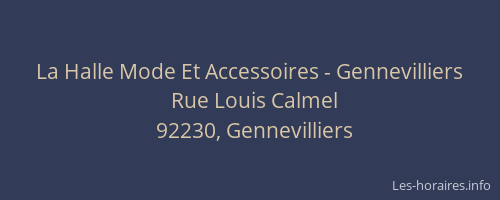 La Halle Mode Et Accessoires - Gennevilliers