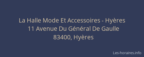 La Halle Mode Et Accessoires - Hyères