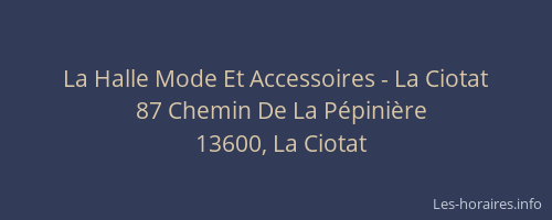 La Halle Mode Et Accessoires - La Ciotat