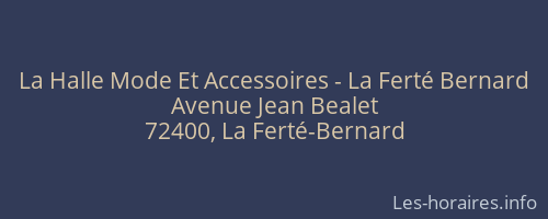 La Halle Mode Et Accessoires - La Ferté Bernard