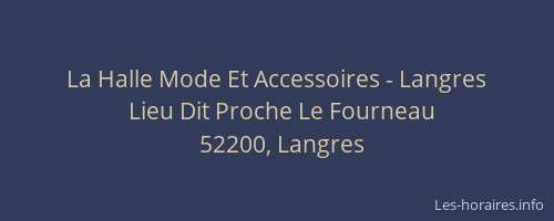 La Halle Mode Et Accessoires - Langres