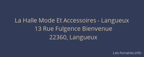 La Halle Mode Et Accessoires - Langueux