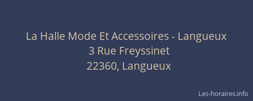 La Halle Mode Et Accessoires - Langueux