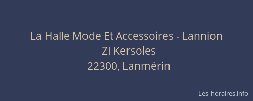 La Halle Mode Et Accessoires - Lannion