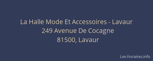 La Halle Mode Et Accessoires - Lavaur