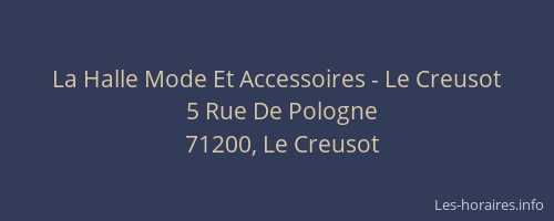 La Halle Mode Et Accessoires - Le Creusot