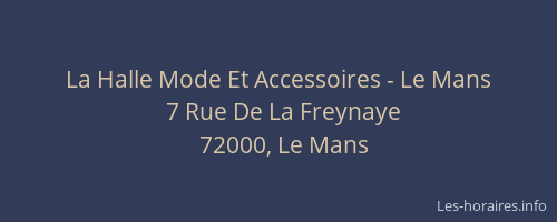 La Halle Mode Et Accessoires - Le Mans
