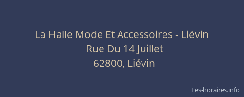 La Halle Mode Et Accessoires - Li&eacute;vin