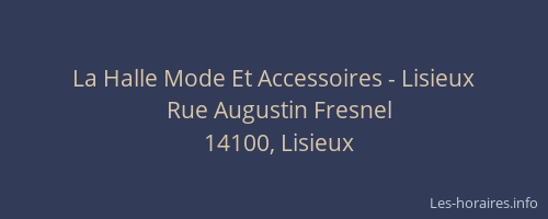 La Halle Mode Et Accessoires - Lisieux