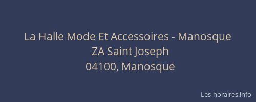 La Halle Mode Et Accessoires - Manosque