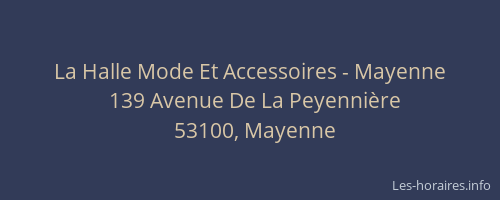 La Halle Mode Et Accessoires - Mayenne