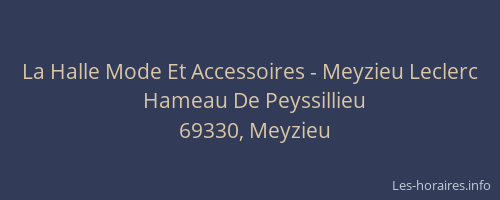 La Halle Mode Et Accessoires - Meyzieu Leclerc
