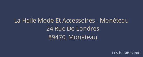 La Halle Mode Et Accessoires - Mon&eacute;teau