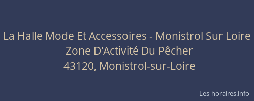 La Halle Mode Et Accessoires - Monistrol Sur Loire