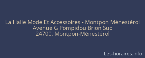 La Halle Mode Et Accessoires - Montpon Ménestérol