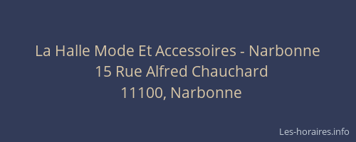 La Halle Mode Et Accessoires - Narbonne