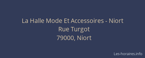 La Halle Mode Et Accessoires - Niort