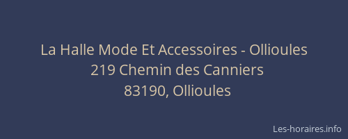 La Halle Mode Et Accessoires - Ollioules