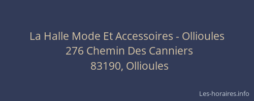 La Halle Mode Et Accessoires - Ollioules