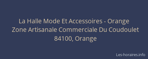 La Halle Mode Et Accessoires - Orange