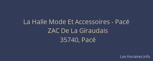 La Halle Mode Et Accessoires - Pacé