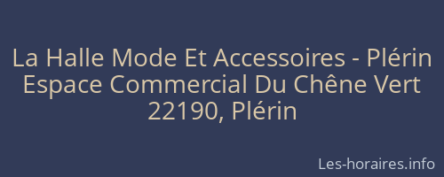 La Halle Mode Et Accessoires - Plérin