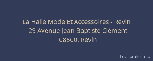 La Halle Mode Et Accessoires - Revin