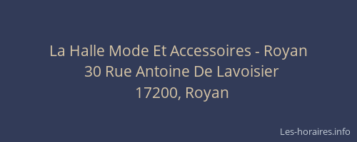 La Halle Mode Et Accessoires - Royan