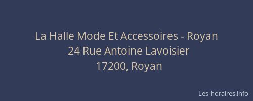 La Halle Mode Et Accessoires - Royan