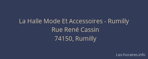 La Halle Mode Et Accessoires - Rumilly