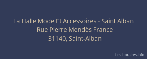 La Halle Mode Et Accessoires - Saint Alban